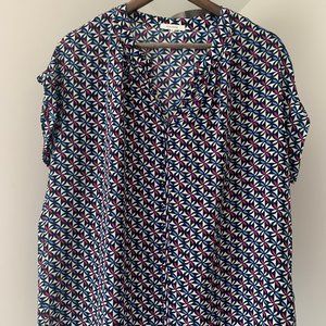 Pleoine Navy Patterned Blouse